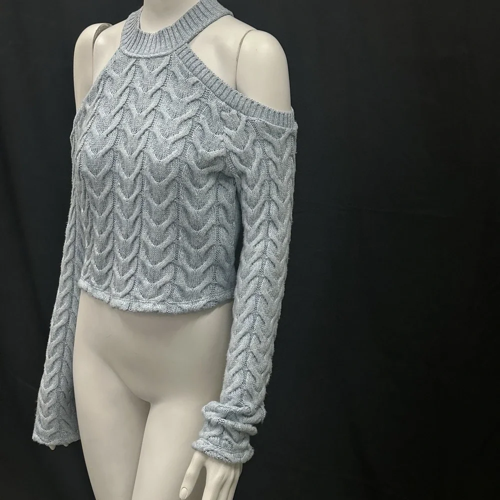 ZARA Cable knit top‎ with cut out detail